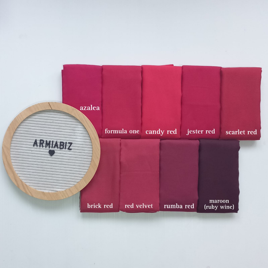 DEENAY LIZA RED SERIE JAHIT (SEWING) Polosan Merah Voal merah bendera - armiabiz