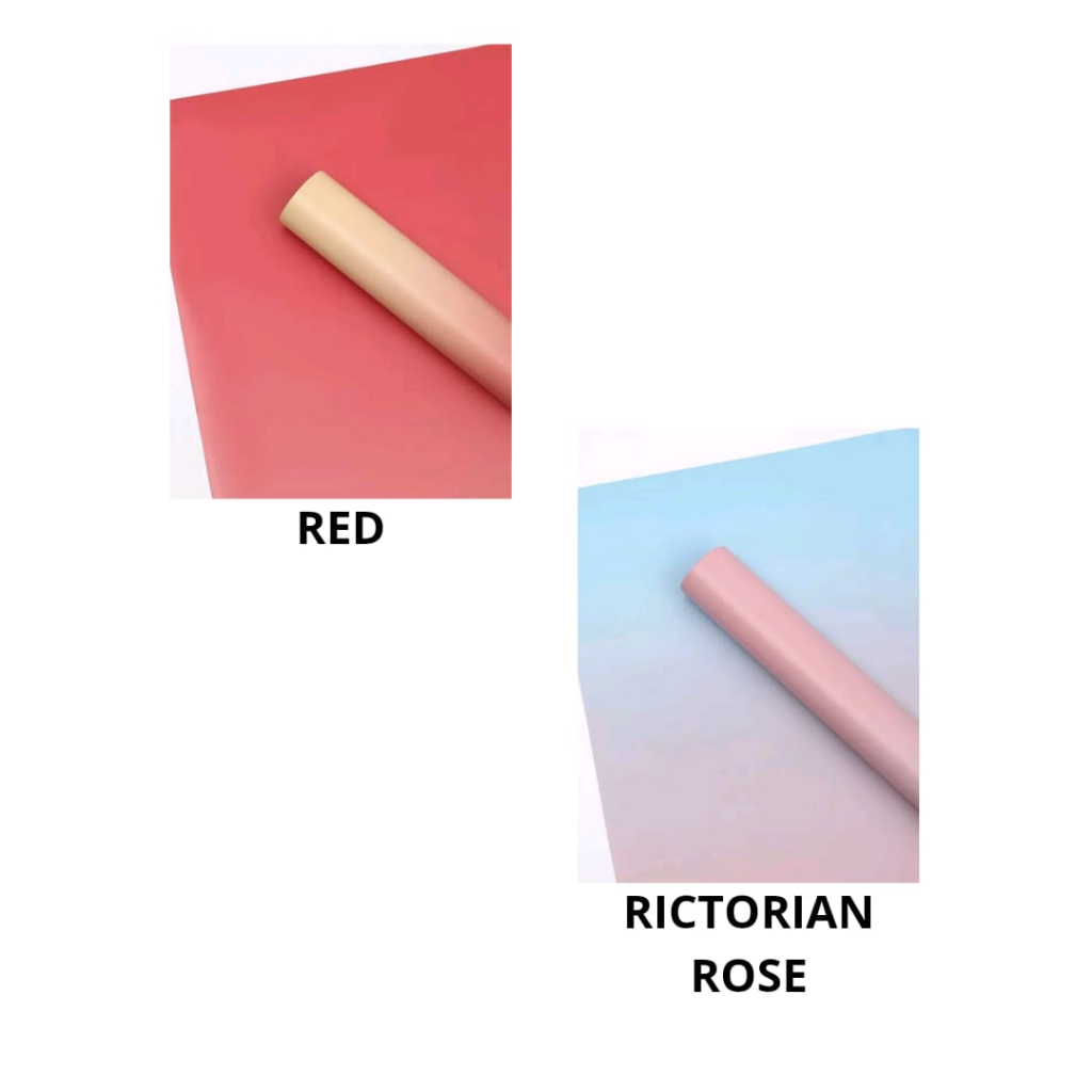 

[ 1 Lembar ] Kertas Buket Bunga Model Ombre / Bouquet Wrapping Paper Cellophane Varian 2 colour