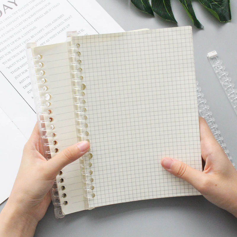 Ring Binder Kertas Loose Leaf A5 B5 DIY Transparan Aesthetic