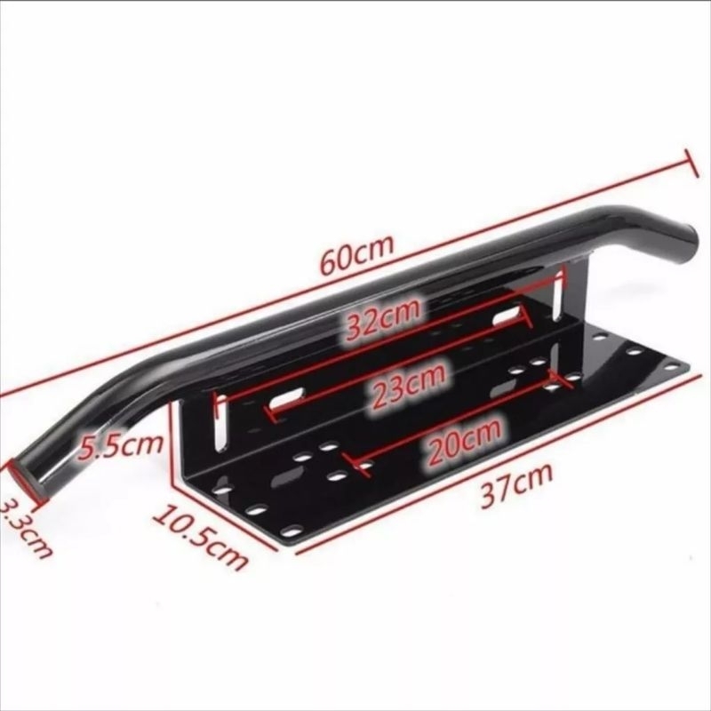 Dudukan Bracket Lampu Led Tembak / Tatakan Bracket Besi Bumper Lampu Plat Nomor Sorot Mobil