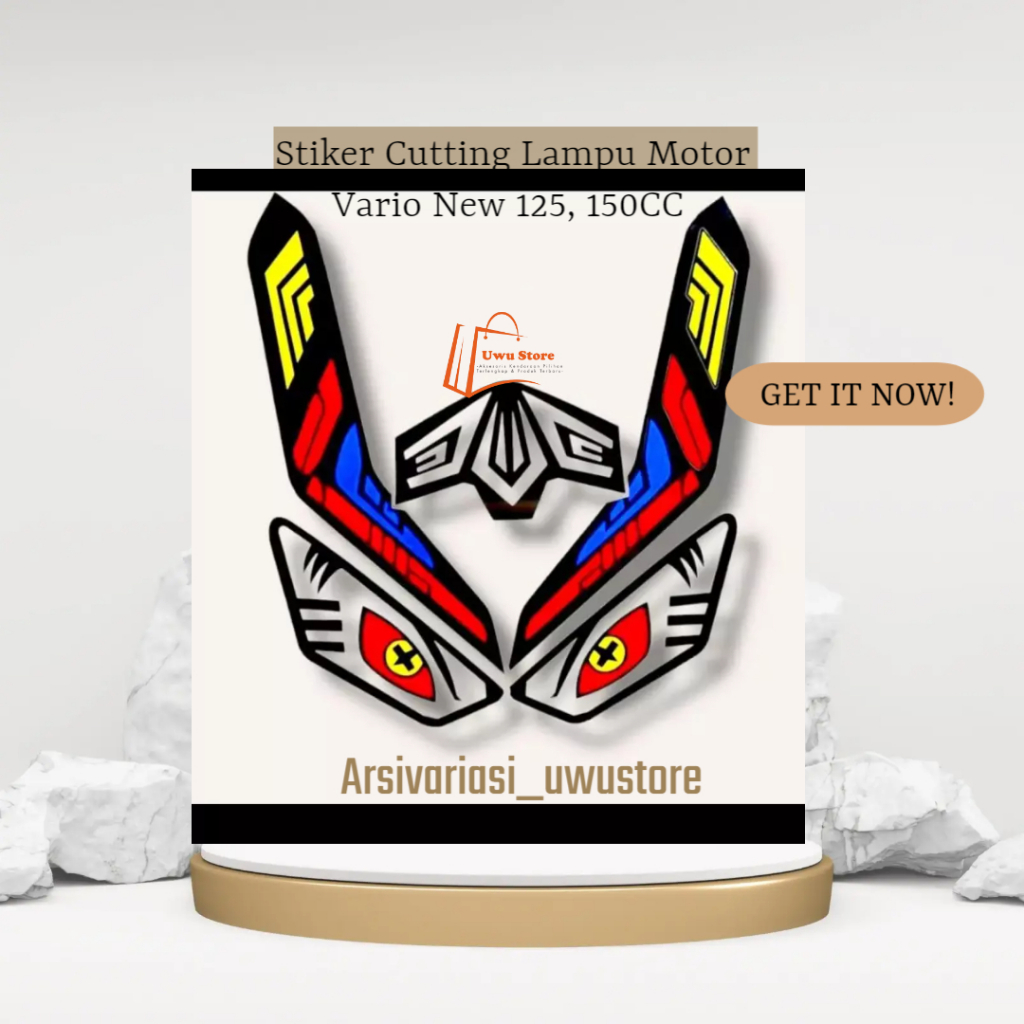 STIKER CUTING VARIASI MATA & ALIS MOTOR VARIO NEW 125,150CC