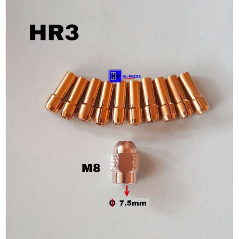 Kepala bor mini collet set M8