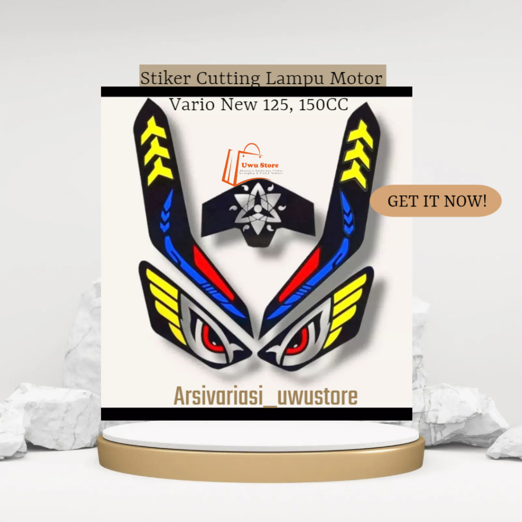 STIKER CUTING VARIASI MATA & ALIS MOTOR VARIO NEW 125,150CC