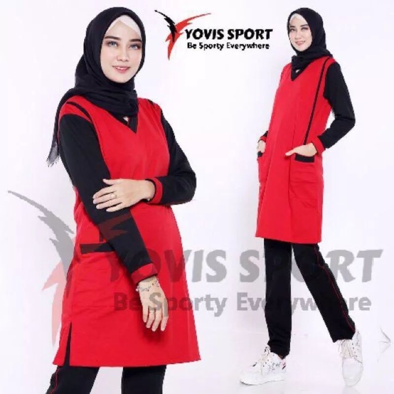 SETELAN SENAM TUNIKN JUMBO YOVIS SPORT