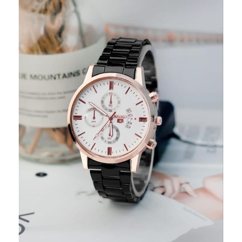 Jam Tangan Mewah Seik Tanggal Aktif Strap Stainless Steel Model Terbaru Mewah Elegant