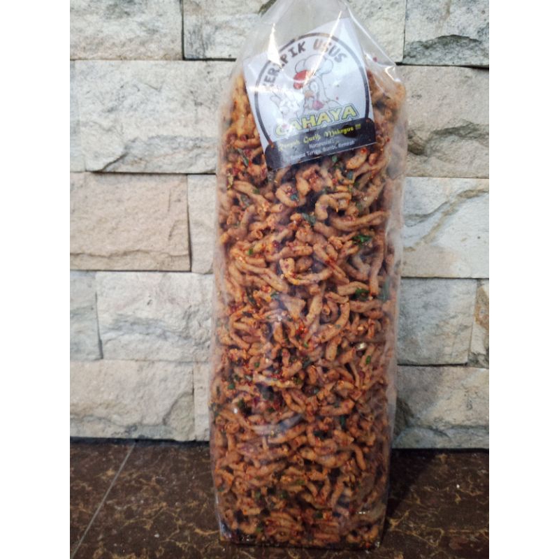 

keripik usus ayam pedas daun jeruk kemasan 2kg