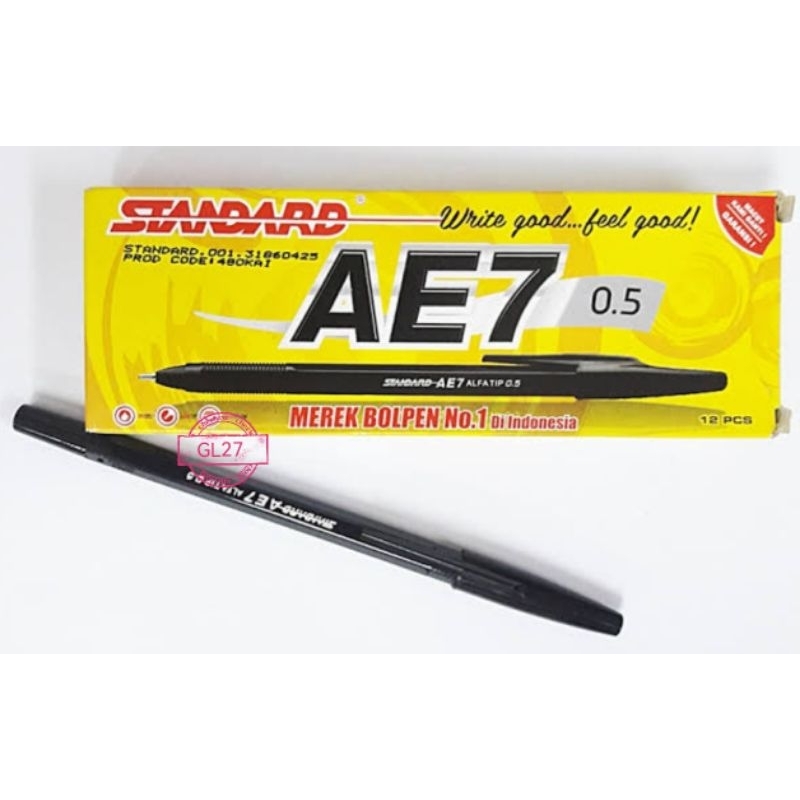 

BOLPEN STANDARD AE7 HITAM 12PC