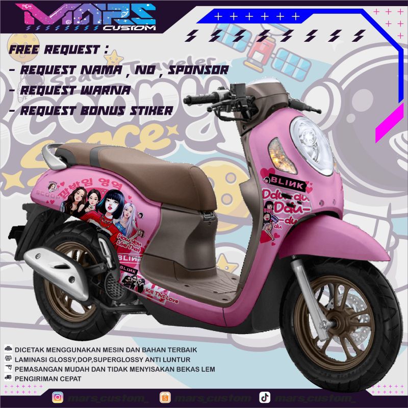 DECAL FULL SCOOPY 2022 BLACK PINK DESIGN COPY