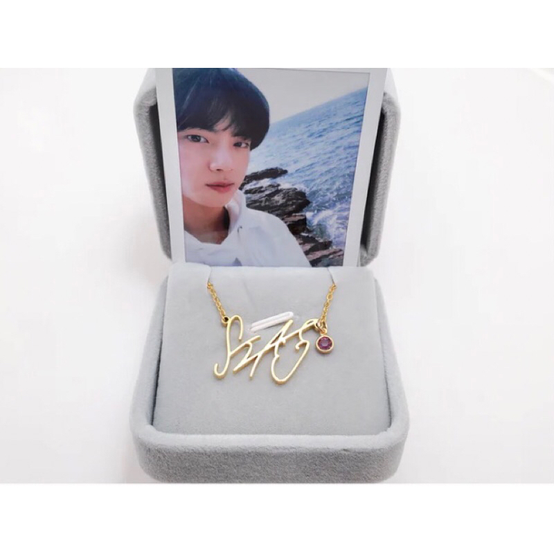 Kalung BTS Kim Soek-Jin Necklace Stainless Steel Signature BTS