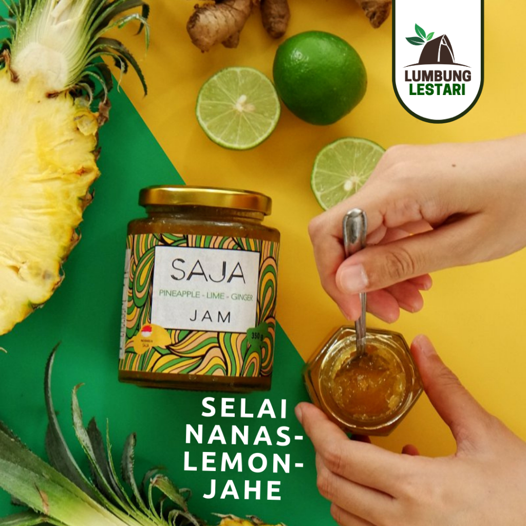 

SAJA JAM FUSION PINEAPLE - Selai Nanas,Lemon,Jahe