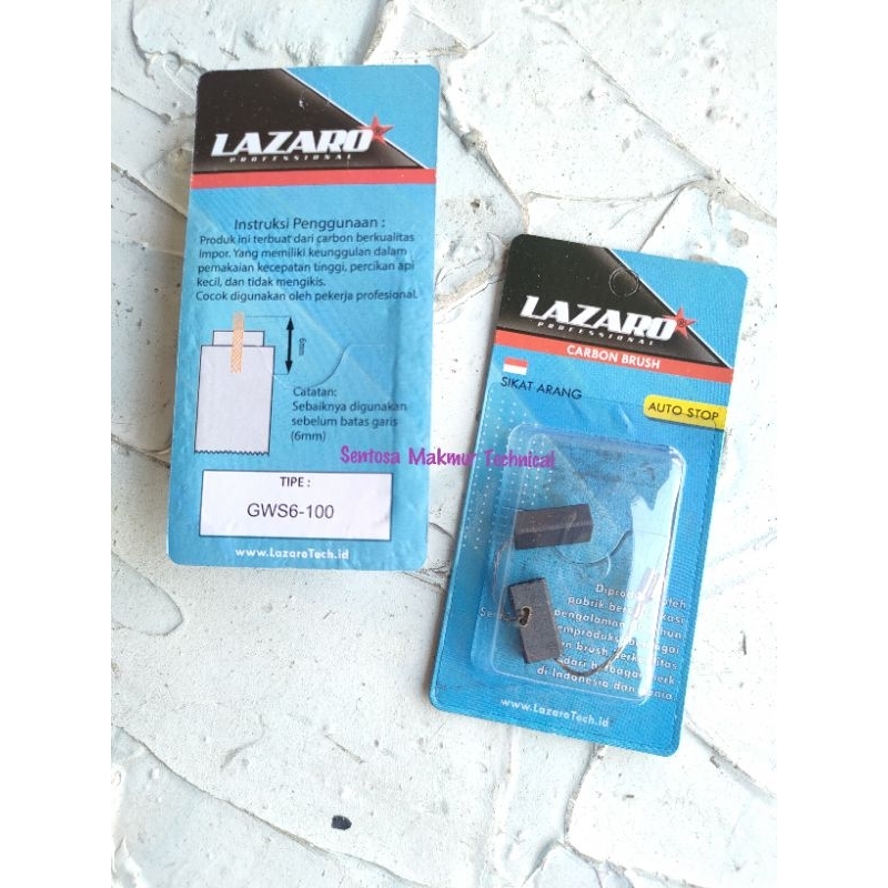 LAZARO CB6100 Carbon Brush Arang Kul CB Auto Stop GWS 6100 060 5100