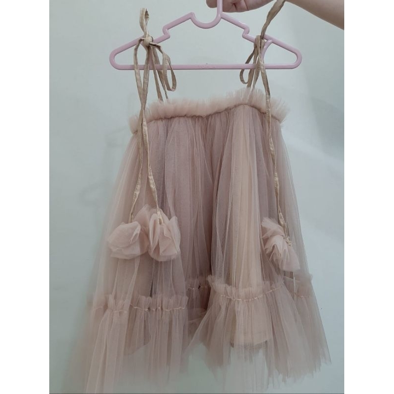 Preloved Like New Dress anak Cheeky Chellie Nude size 1thn                                          