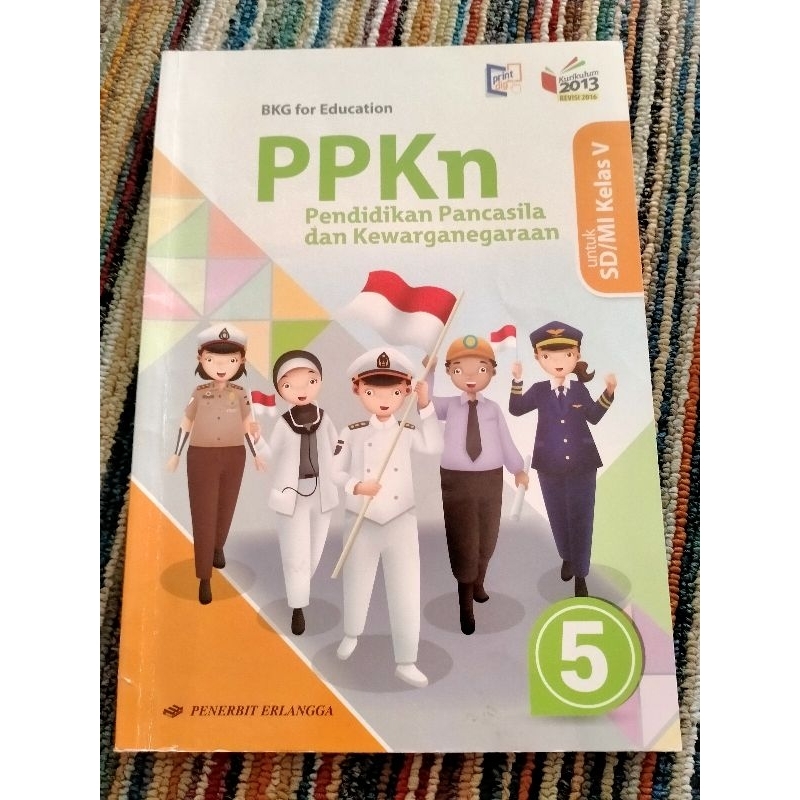 Buku Paket PPKn Erlangga kelas 5 #second #preloved