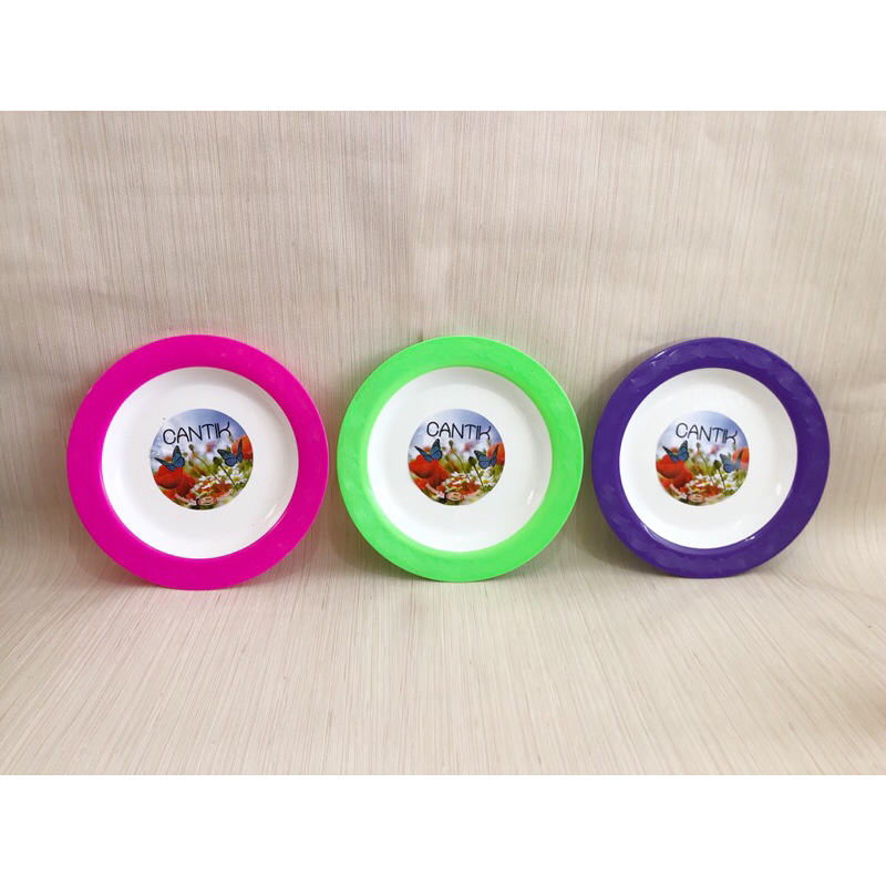 Piring Plastik 9 inch / Piring Makan Plastik / Piring Cantik great