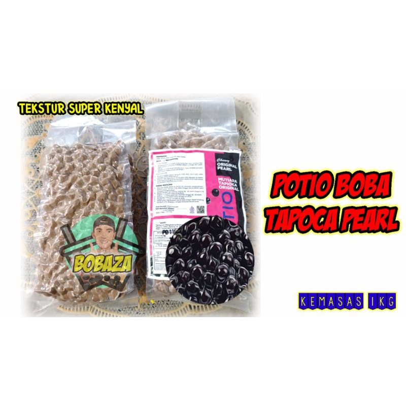 

Potio Tapioca Pearl / Topping boba / Boba Brown Sugar Kemasan 1kg