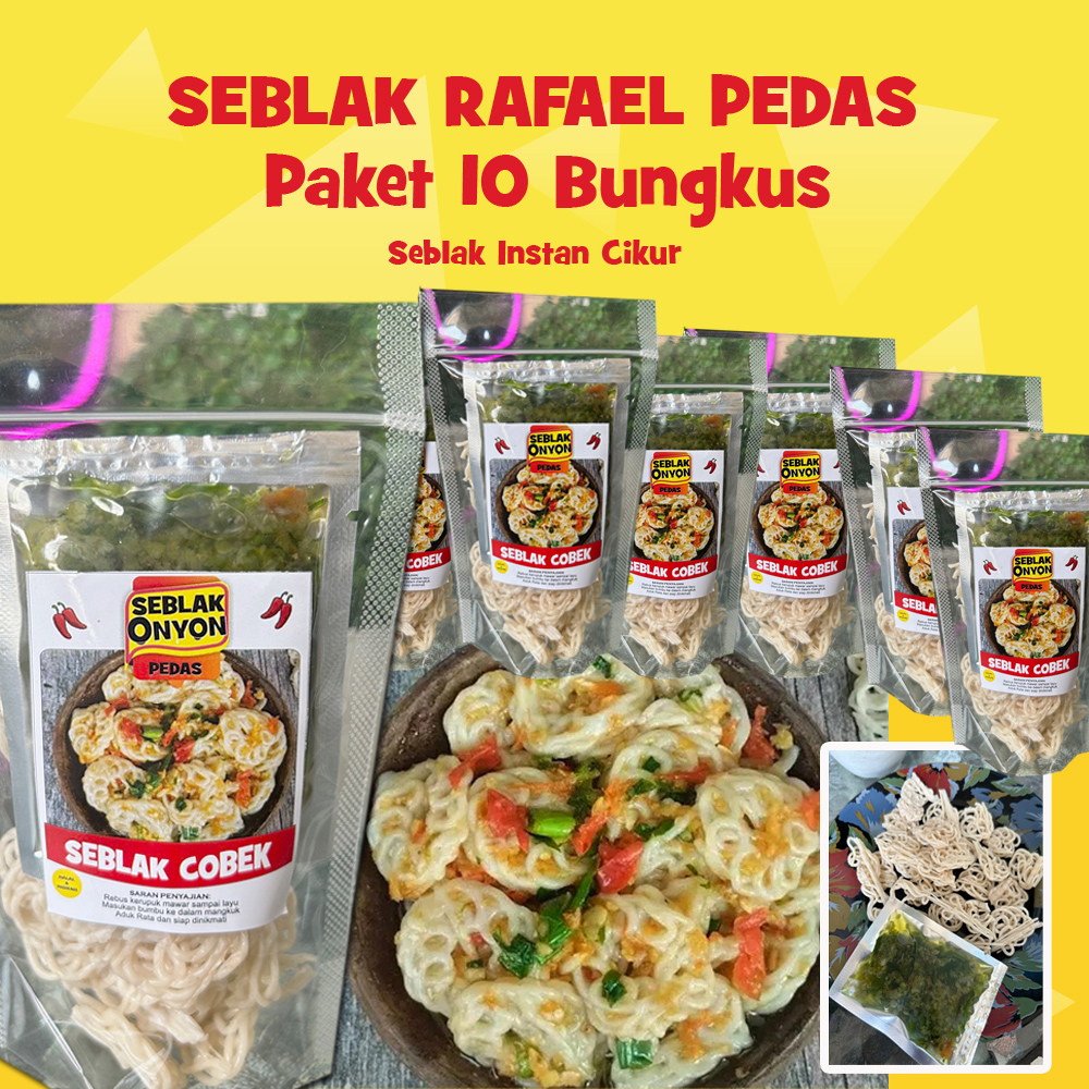 

10 Bungkus Seblak Rafael Cobek Kerupuk Mawar Pedas