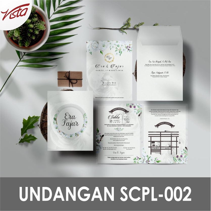 Undangan pernikahan blangko griya scpl-002 nikah wedding simple tulungagung harga ukuran plastik