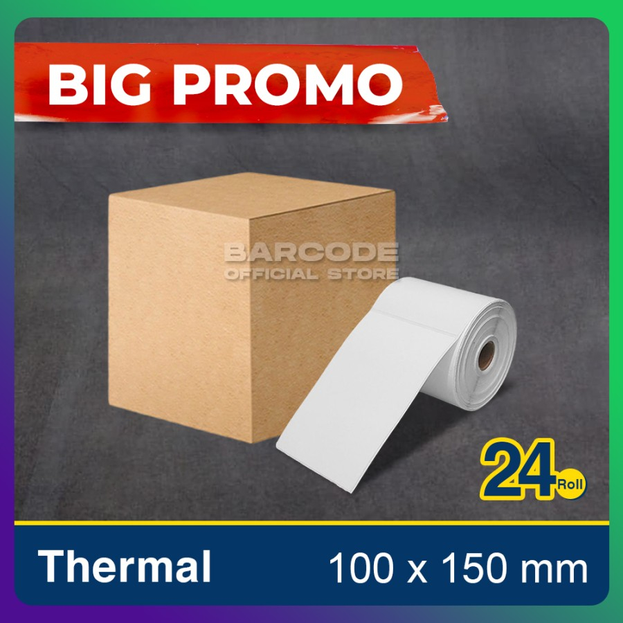 

1 Dus Label Stiker Thermal 100x50mm / 100 x 50 / 100x50 mm A6 500 Pcs PP