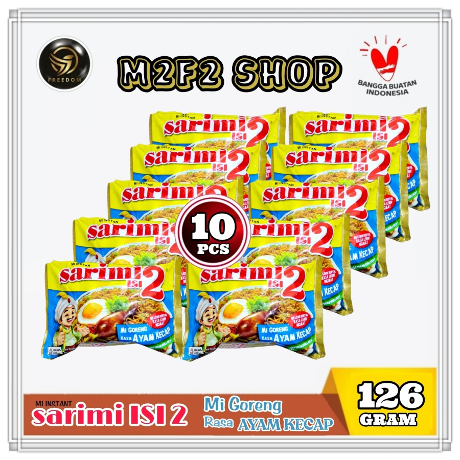 

Mie Sarimi Instant Goreng Isi 2 Rasa Ayam Ayam Kecap | Bag - 126 gr (Kemasan 10 Pcs)