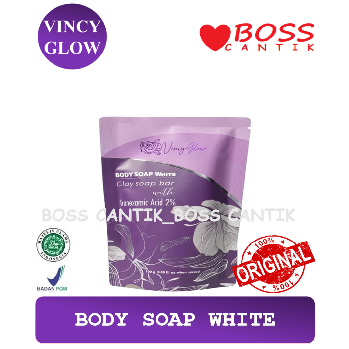 Vincy Glow Body Soap Bar White