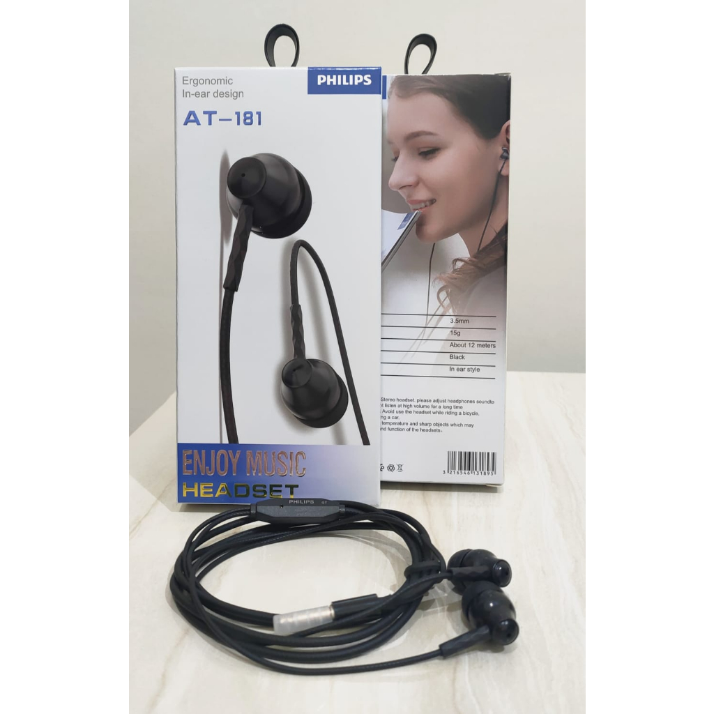 HF HEADSET PHILIPS AT-181 ENJOY MUSIC PACKING IMPORT