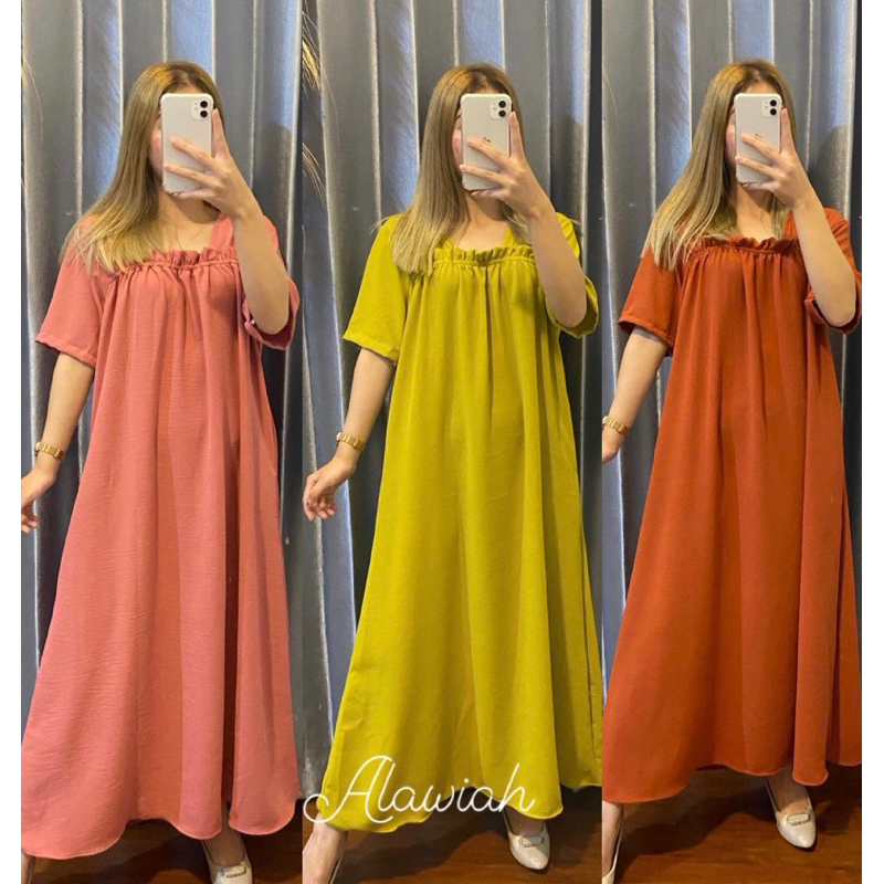 READY HOME DRESS ZARA POLOS TERBARU/HOME DRESS ZARA CRINKLE AIRFLOW