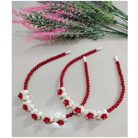 2pcs BANDO MUTIARA MERAH PUTIH| Bando Mutiara