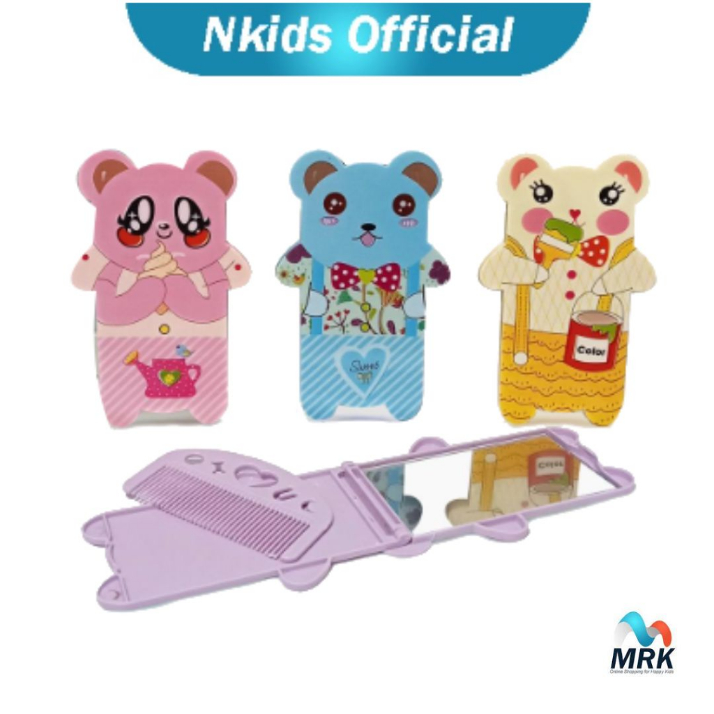 Cermin Lipat Mini Anak Perempuan Karakter Lucu