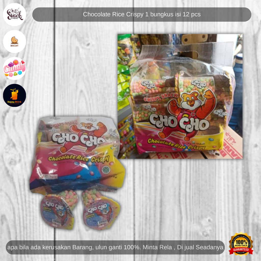 

Chocolate Cho - Cho Rice Crispy 1 bungkus isi 12 pcs