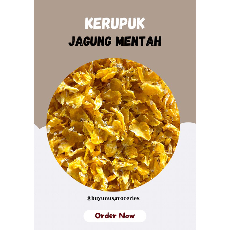 

Kerupuk Jagung Mentah Siap Goreng 250g