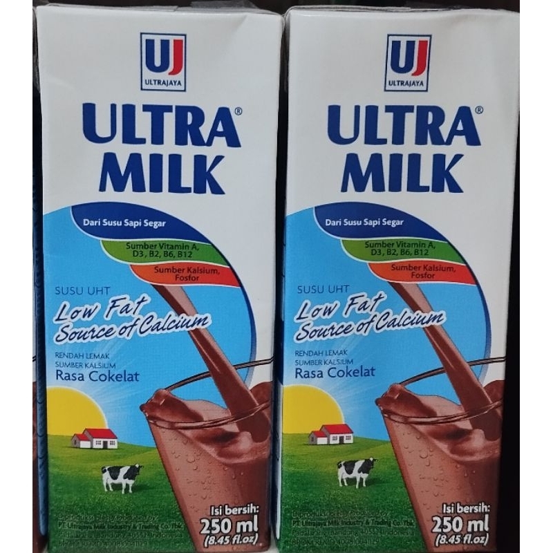 

Ultra Milk Low Fat Rasa Coklat 250ml