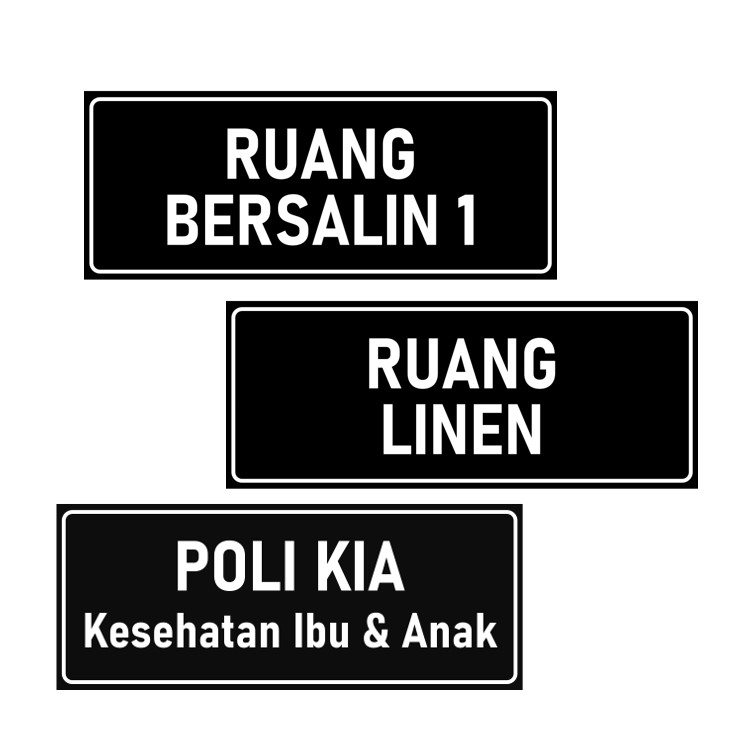 

Stiker Ruangan Klinik Dokter Puskesmas Bagian 2 ukuran 22x8cm warna hitam silver
