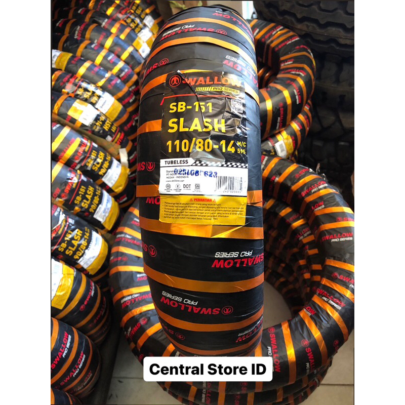 Ban Motor SWALLOW SLASH 110/80-14 Tubeless (Soft Compound)