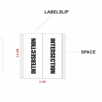 

label woven slip intersection