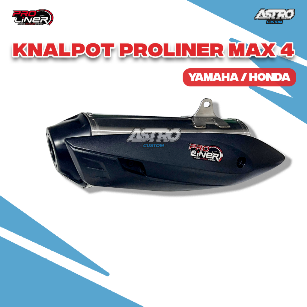Knalpot Racing Proliner MAX 4 Nmax 155 New Aerox Lexi Fazio Vario 125 150 PCX 160 Kenalpot PRO LINER