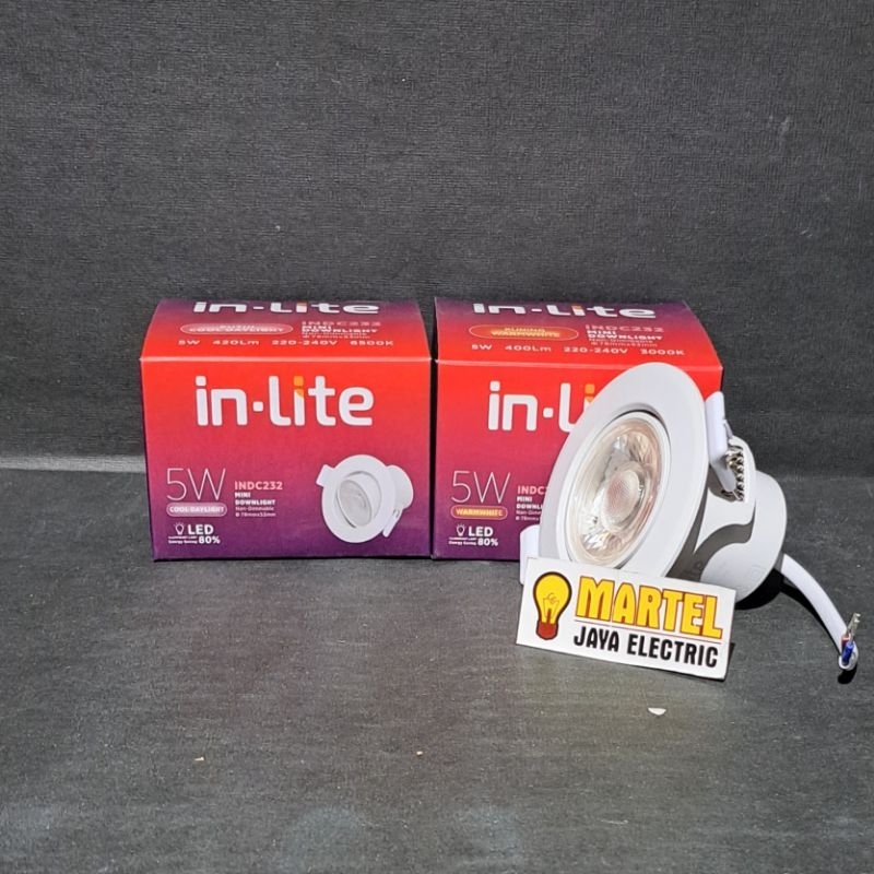 MINI DOWNLIGHT INLITE INDC232 5 WATT / SPOTLIGHT INLITE