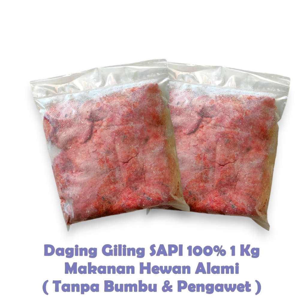 Daging Giling 100% Sapi Raw Food 1 Kg Untuk Hewan Anjing & Kucing