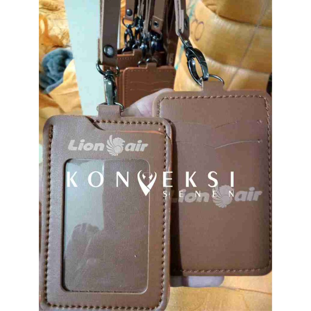 

gantungan kulit id card lanyard name lion air tempat kartu | lanyard lion air