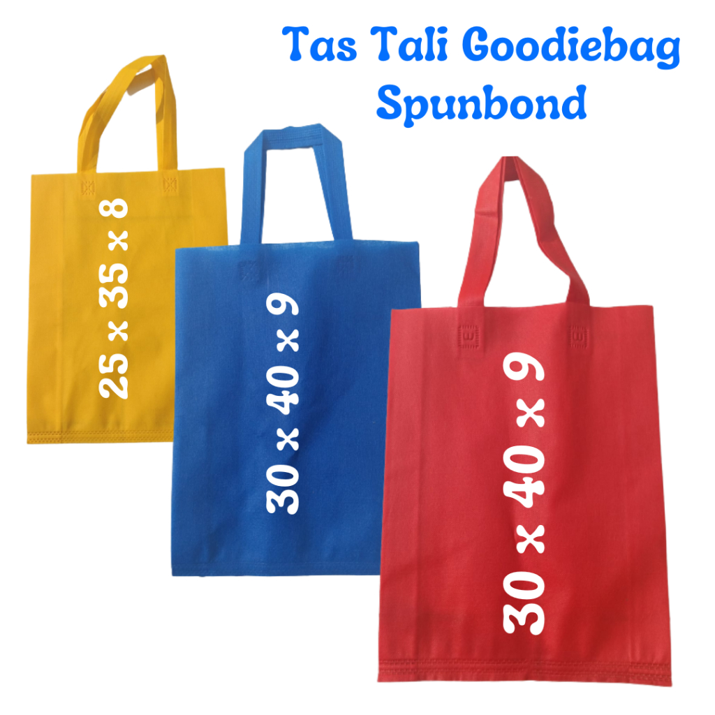 

Goodie Bag Tas Spunbond ( 3 UKURAN ) 25x35x8/30x40x10/38x45x10