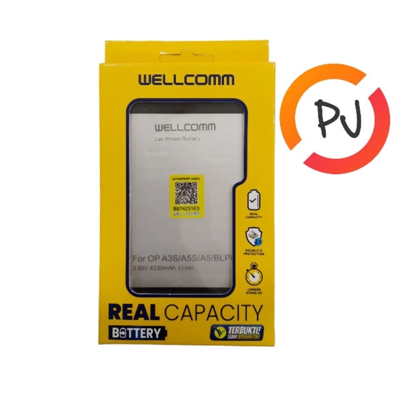 Baterai Wellcomm Oppo A3s/A5s/A5/BLP673 4230mAh