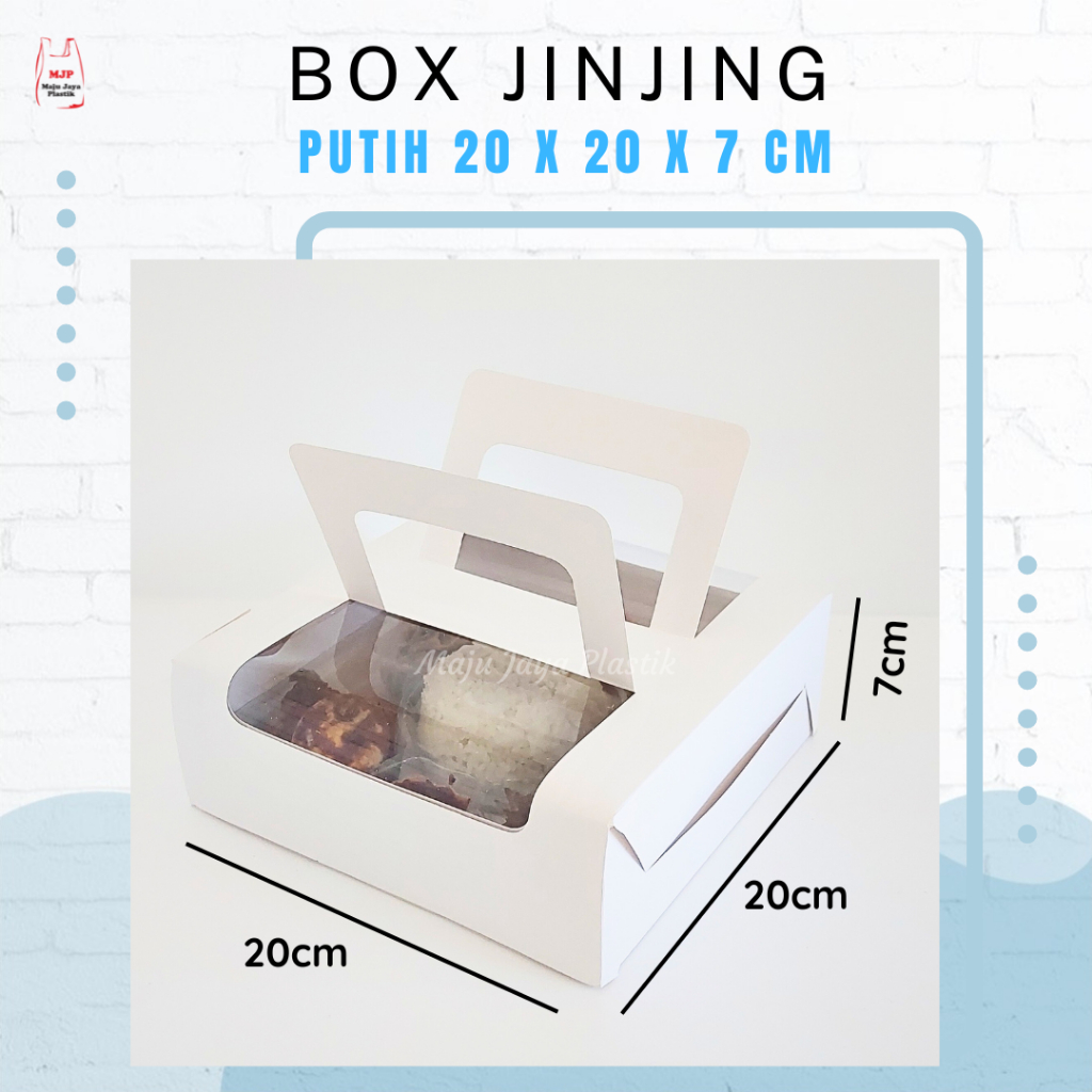 

Box Handle Mika 20x20x7cm Kotak Kue 25x25x7 cm Dus Pudding Natal Christmas Gable Box Jinjing