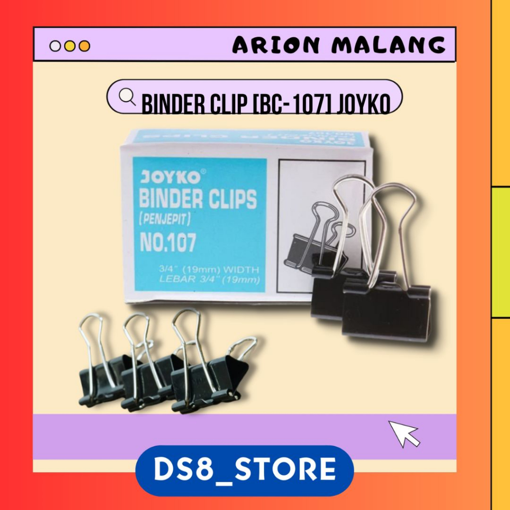 

Penjepit Kertas/Binder Clips No. 107 JOYKO