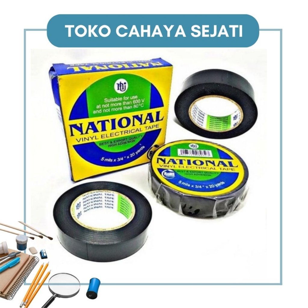 

Isolasi / Selotip Listrik National 3/4 in 20 yard