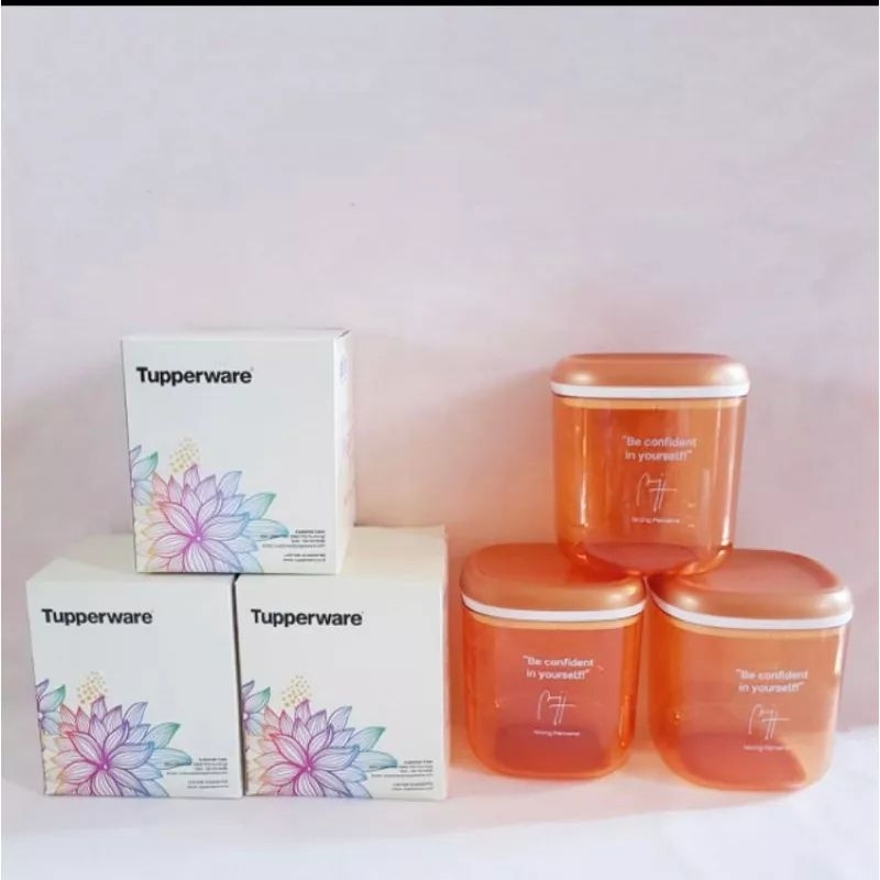 Crystal Canister Gold Tupperware Original 780ml