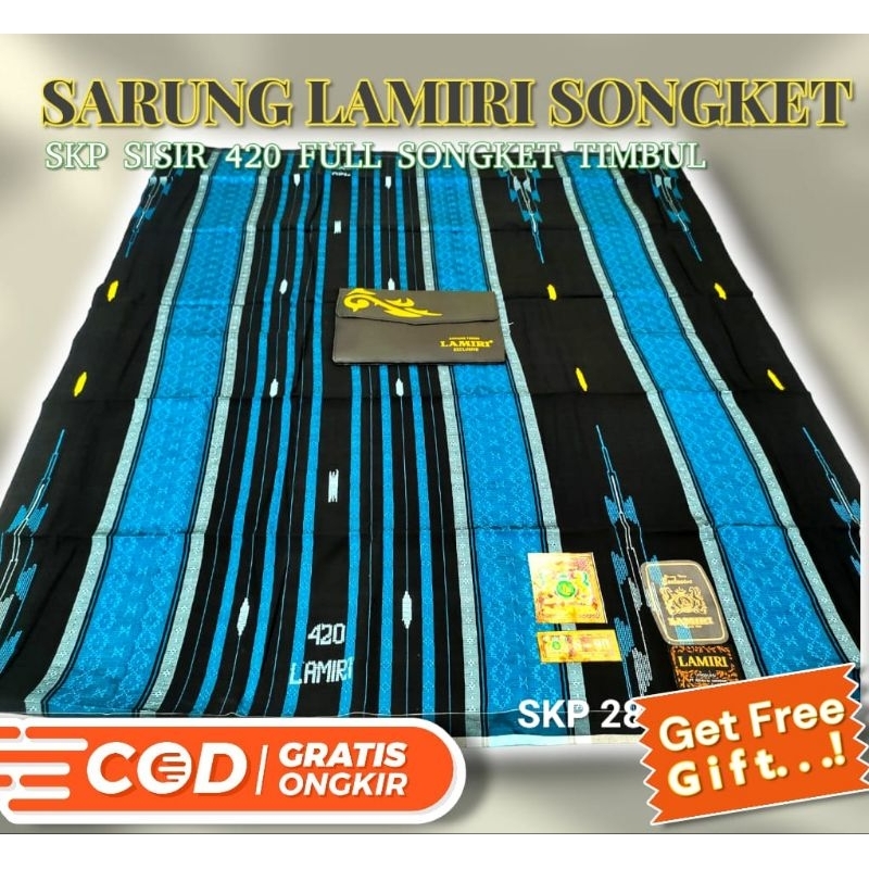 SARUNG LAMIRI SONGKET SKT SKP S90 FULL SONGKET JAHIT TENGAH BAYAR DI TEMPAT