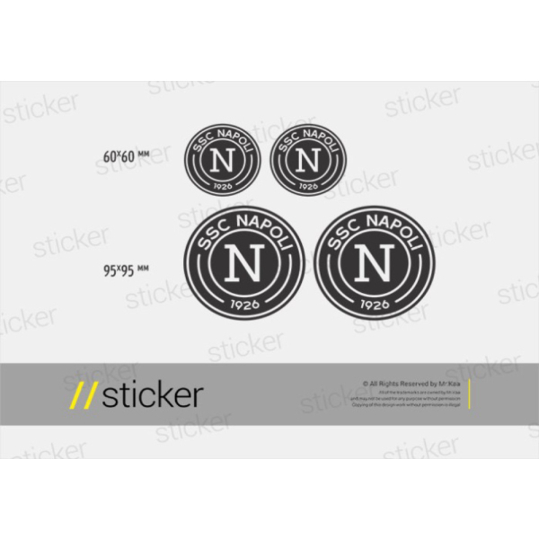 STICKER CUTTING MOBIL STIKER CUSTOM LOGO FC Napoli 01 - FREE CUSTOM DESAIN