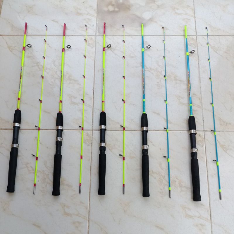 Joran Pancing Udang Galah Nila Keramba Riam Kanan Super Lentur Sensitif Bahan Carbon Solid Panjang 1