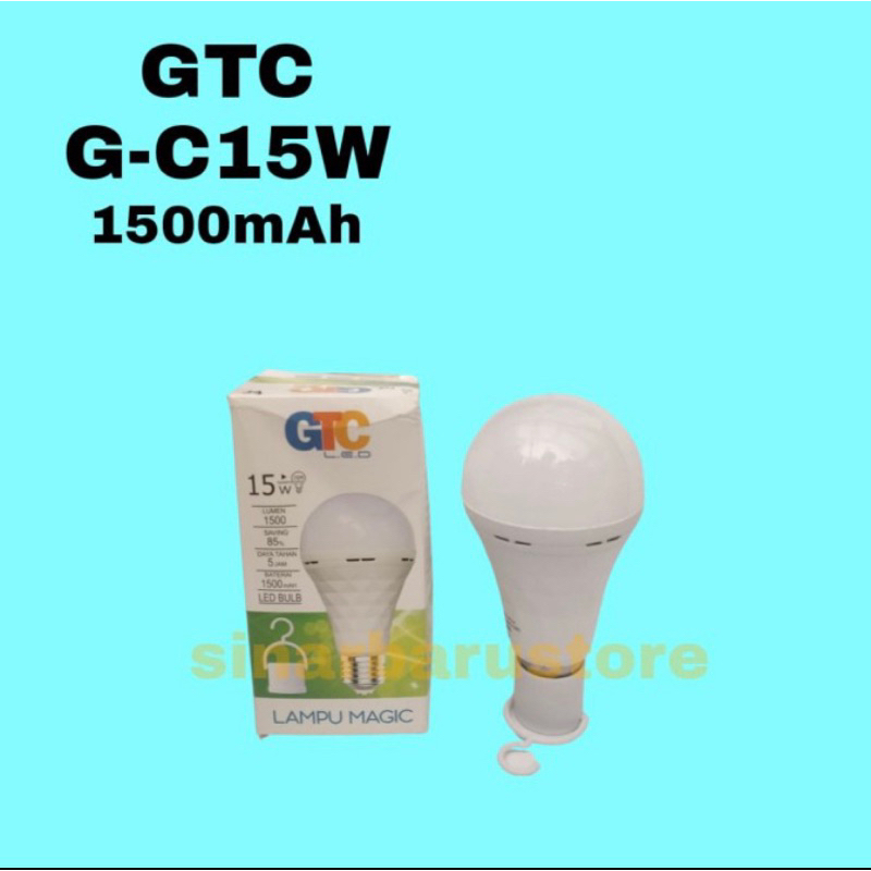 Lampu LED Emergency/Darurat Magic GTC 15 Watt Putih