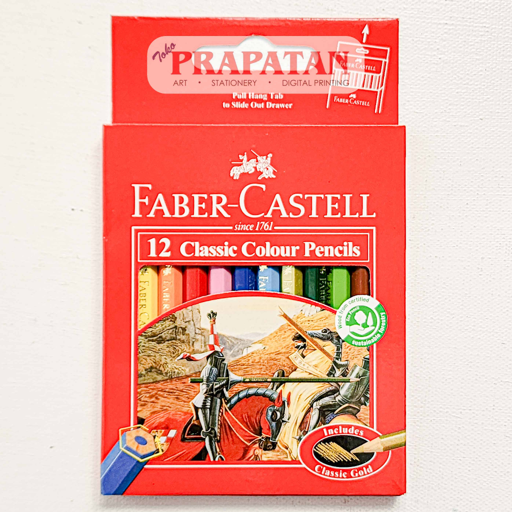 

Pensil Warna Faber Castell Classic 12 Warna Kecil | Color Pencil