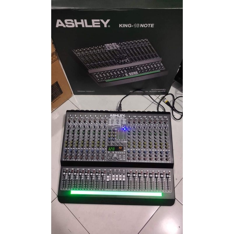 Mixer Audio Ashley King16 King 16 Note Original 16 Chanel Plus Compressor USB Bluetooth Efek 199 DSP